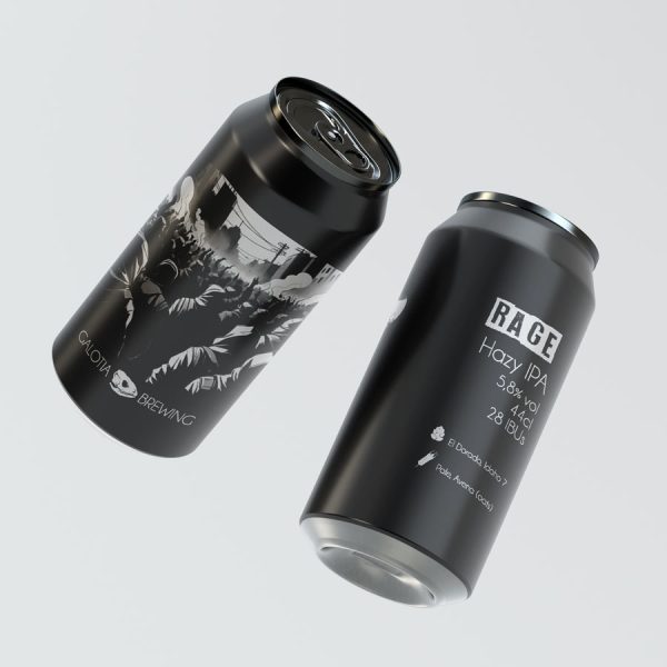 Lata de Cerveza Rage de 44cl.